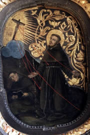 Stygamtyzacja św. Franciszka, obraz olejny na desce, XVII w.