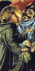 Św. Franciszek, fragment obrazu 